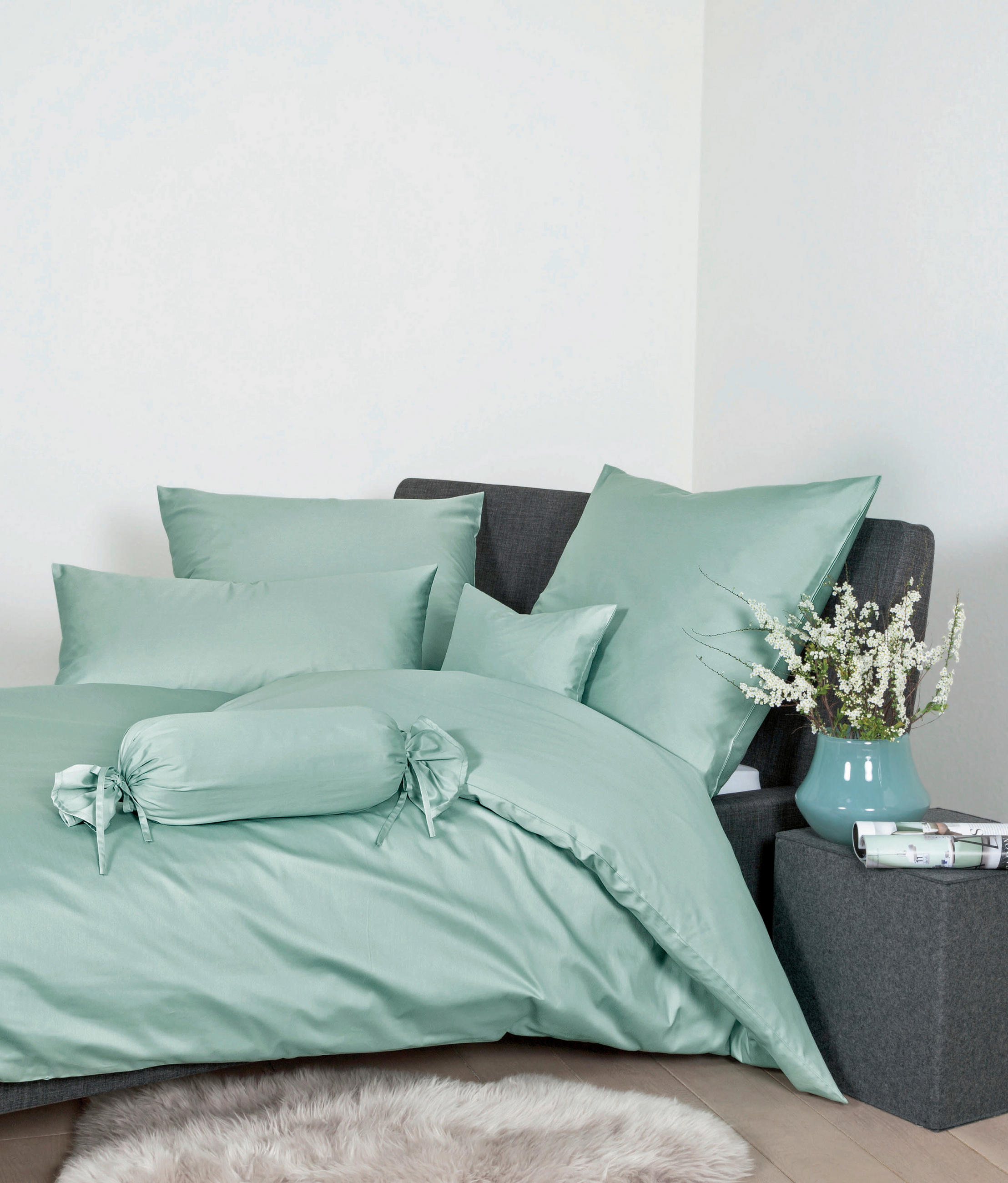 KOPFKISSENBEZUG Giacomo 40/60 cm  - Grün, Basics, Textil (40/60cm) - Janine