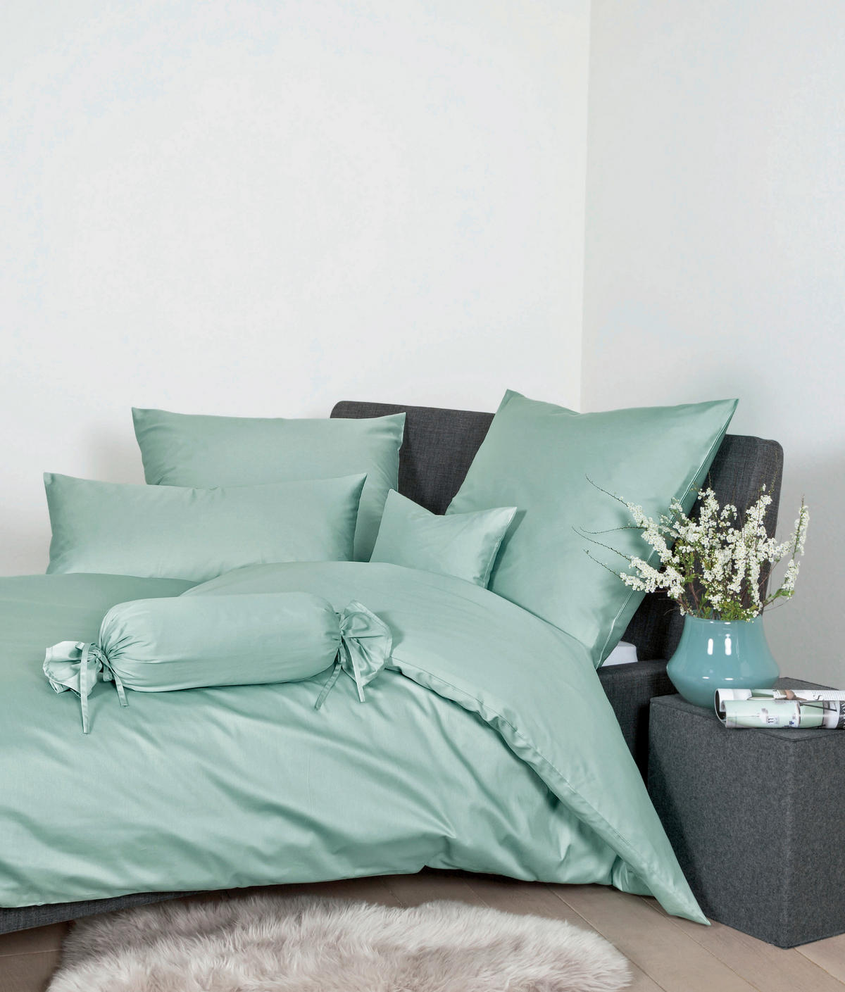 KOPFKISSENBEZUG Giacomo 80/80 cm  - Grün, Basics, Textil (80/80cm) - Janine