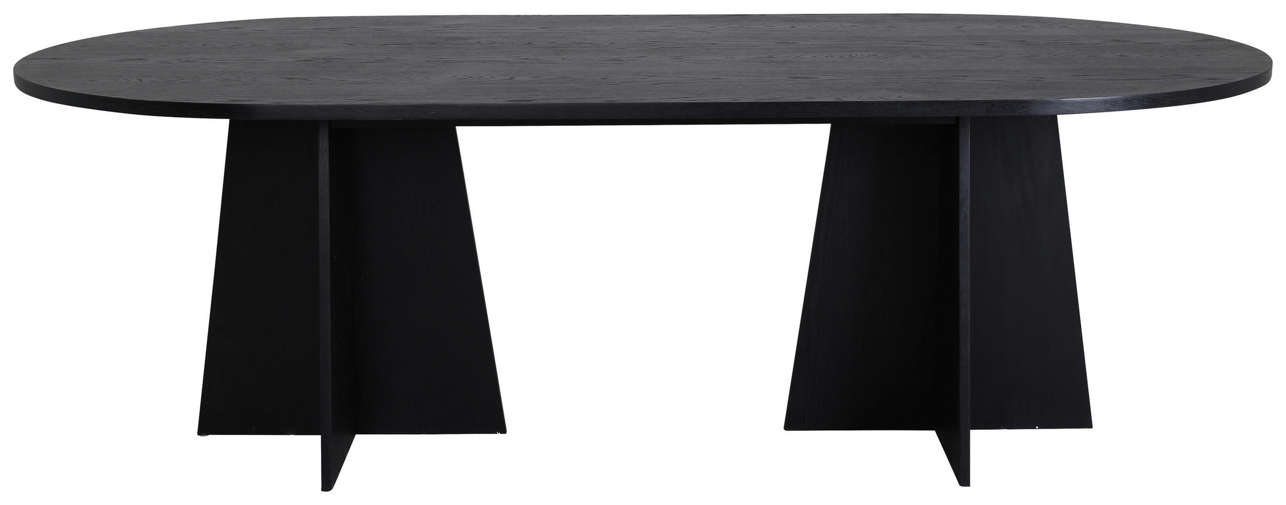 ESSTISCH furniert oval Schwarz  - Schwarz, Design, Holz (230/115/75cm) - Livetastic