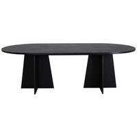 ESSTISCH furniert oval Schwarz  - Schwarz, Design, Holz (230/115/75cm) - Livetastic