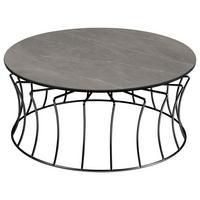 COUCHTISCH in Metall, Glas, Keramik 90/90/40 cm  - Grau/Nickelfarben, Design, Glas/Keramik (90/90/40cm) - Naos