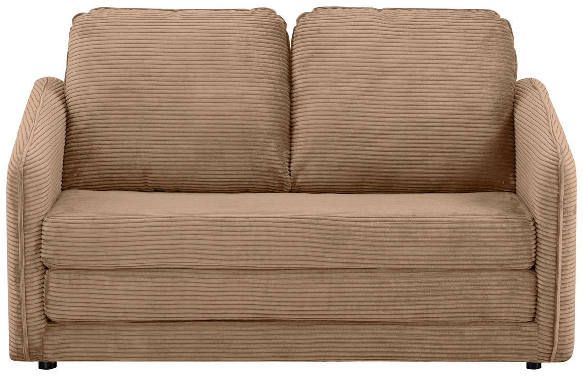 SCHLAFSOFA Cord Altrosa  - Schwarz/Altrosa, MODERN, Kunststoff/Textil (139/84/72cm) - MID.YOU
