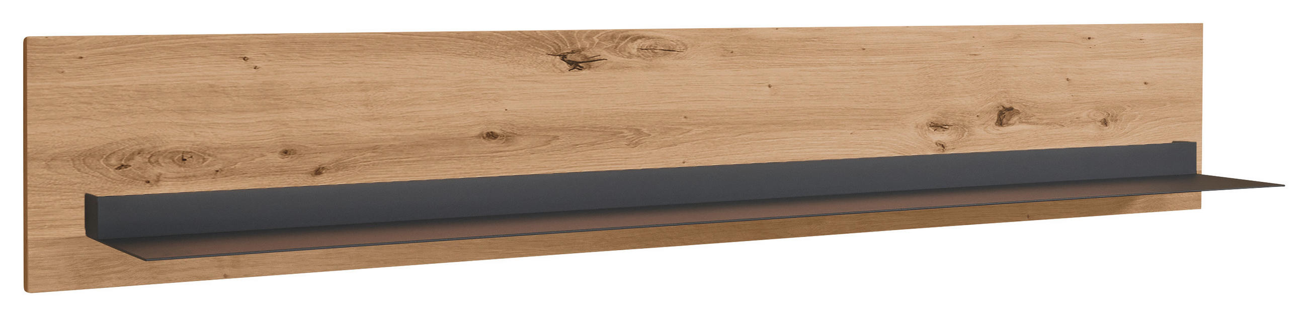 WANDBOARD Dunkelgrau, Eiche Artisan  - Dunkelgrau/Eiche Artisan, Design, Holzwerkstoff/Metall (150/24/20,6cm) - SetOne by Musterring