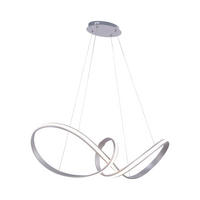 LUSTRĂ LED  - argintiu, Design, plastic/metal (91cm)