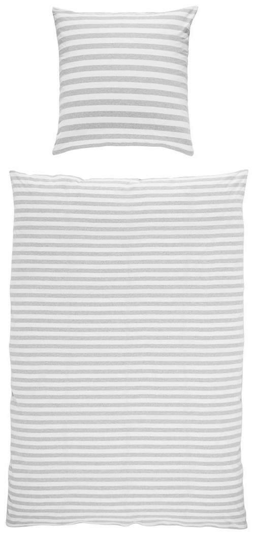 WENDEBETTWÄSCHE Jersey 155/220 cm  - Silberfarben, KONVENTIONELL, Textil (155/220cm) - Bio:Vio