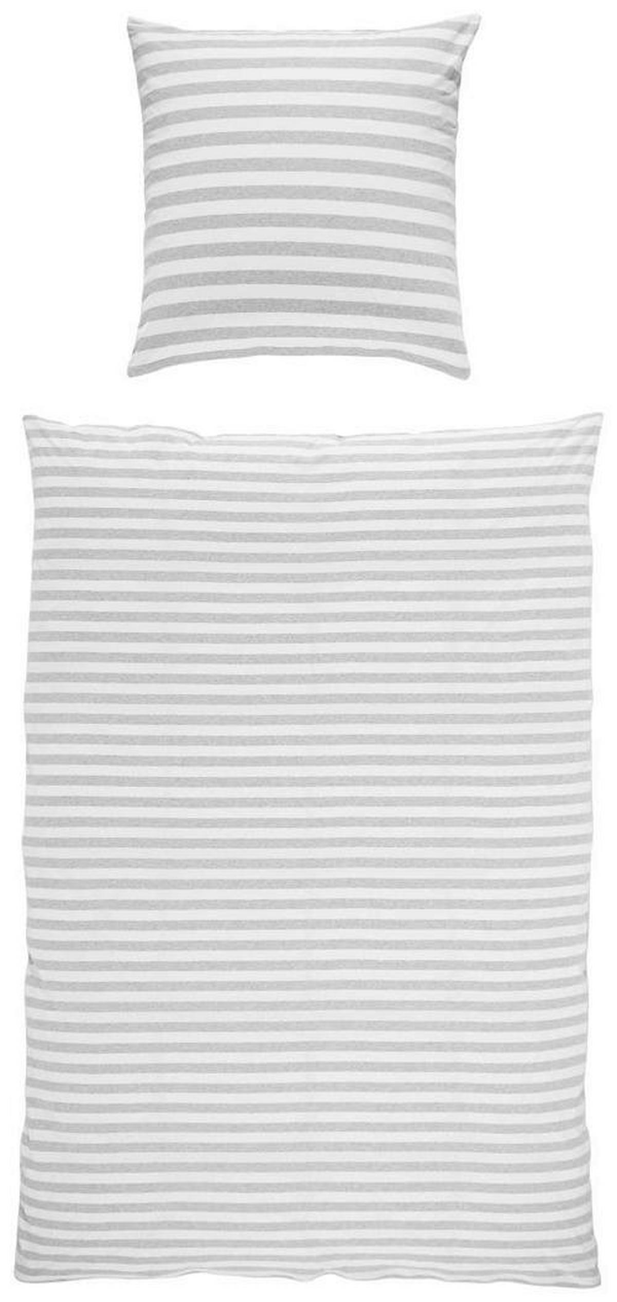 WENDEBETTWÄSCHE Jersey 200/200 cm  - Silberfarben, KONVENTIONELL, Textil (200/200cm) - Bio:Vio
