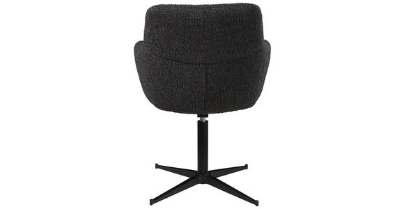 ARMLEHNSTUHL in Eisen Webstoff - Schwarz/Braun, Design, Textil/Metall (63/85/66cm) - Novel
