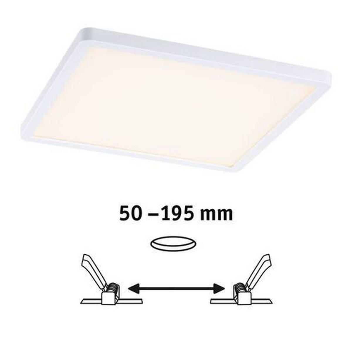 LED-PANEEL 23/23 cm   - Weiß, Design, Kunststoff (23/23cm) - Paulmann