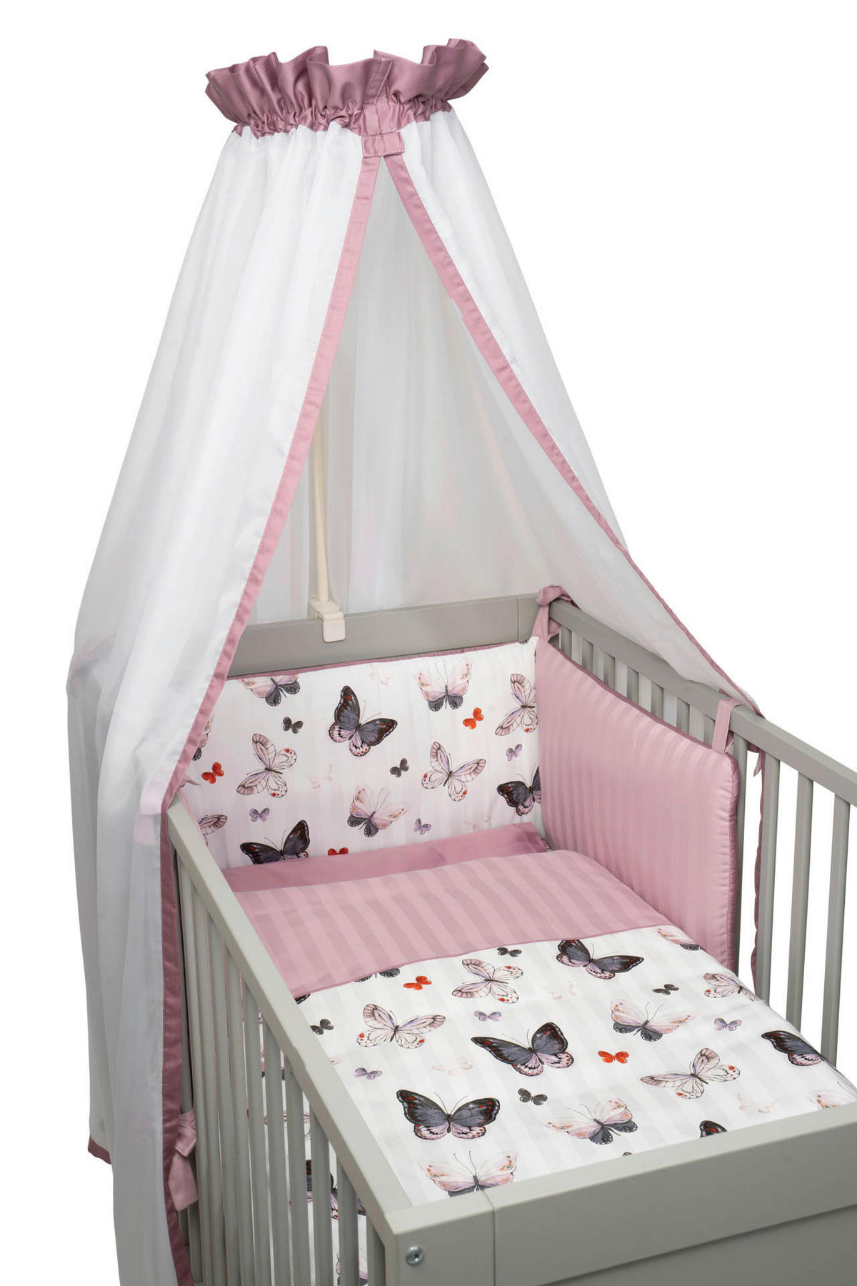 GITTERBETTSET Butterfly bunt  - Multicolor, Basics, Textil (43/23/35cm) - Bebe's Collection