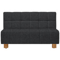 SCHLAFSOFA Flachgewebe Dunkelgrau  - Dunkelgrau/Naturfarben, Design, Holz/Textil (145/92/102cm) - Novel