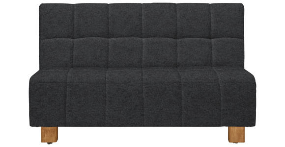 SCHLAFSOFA Flachgewebe Dunkelgrau - Dunkelgrau/Naturfarben, Design, Holz/Textil (145/92/102cm) - Novel