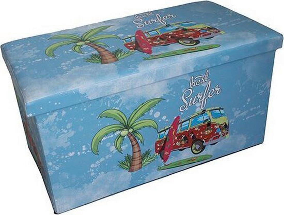 KUTIJA DEKORATIVNA   40/40/76 cm   - plava, Basics, tekstil (40/40/76cm)