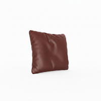 ZIERKISSEN   71/64/15 cm  - Rot, Design, Leder (71/64/15cm) - Livetastic