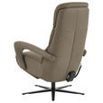 RELAXSESSEL in Leder Taupe  - Taupe/Schwarz, Design, Leder/Metall (76/110/86cm) - Dieter Knoll