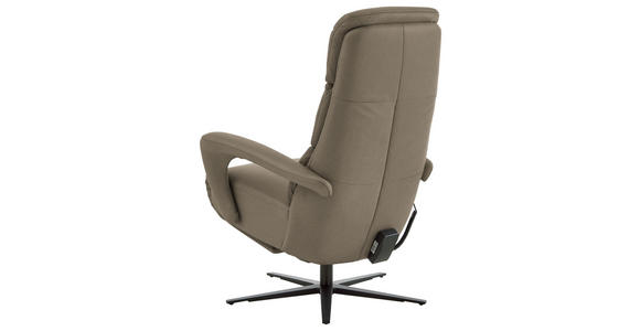 RELAXSESSEL in Leder Taupe  - Taupe/Schwarz, Design, Leder/Metall (76/110/86cm) - Dieter Knoll