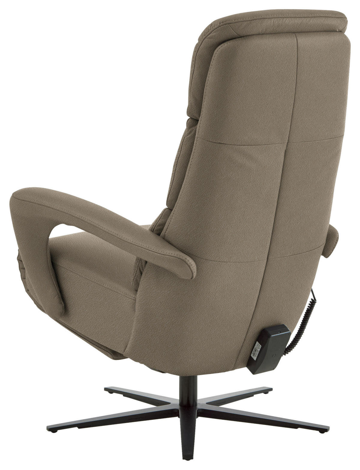 RELAXSESSEL in Leder Taupe  - Taupe/Schwarz, Design, Leder/Metall (76/110/86cm) - Dieter Knoll