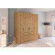 DREHTÜRENSCHRANK in Eichefarben - Eichefarben, Design, Holzwerkstoff/Kunststoff (201/223/60cm) - Novel