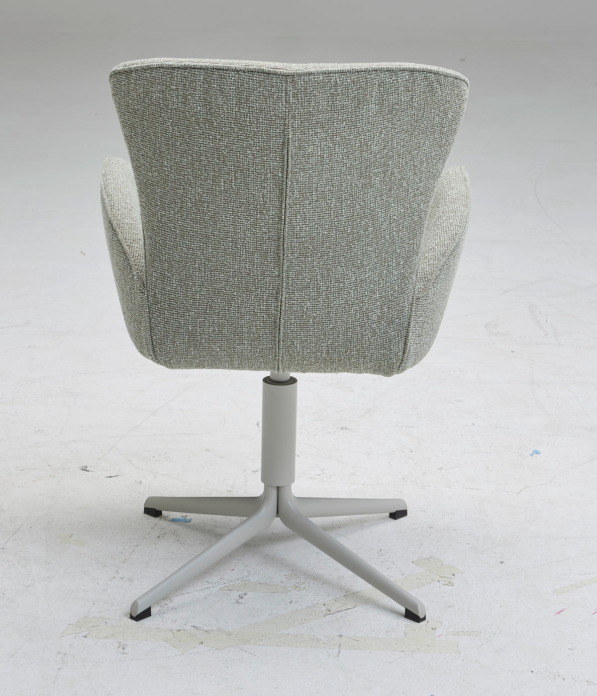 ARMLEHNSTUHL  in Eisen Jacquard, Flachgewebe  - Pastellgrün/Grau, Design, Textil/Metall (63/92/63cm) - Valdera