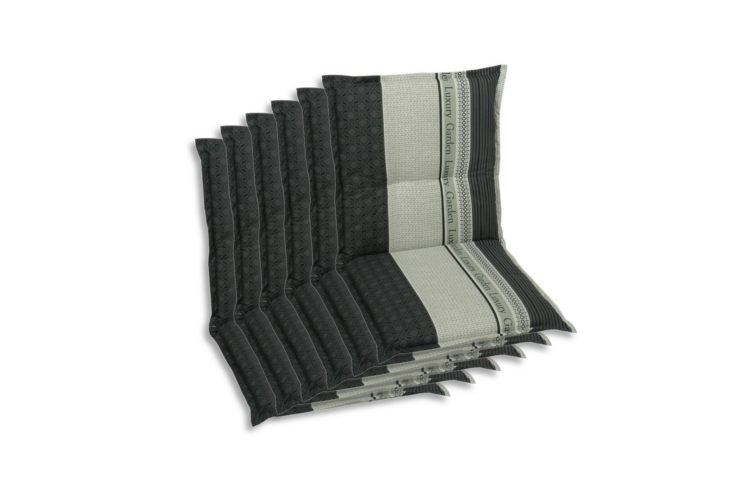 SESSELAUFLAGENSET Schriftzug  - Anthrazit, Basics, Textil (50/7/100cm)