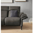 2-SITZER-SOFA Dunkelgrau Echtleder  - Dunkelgrau/Schwarz, KONVENTIONELL, Leder/Metall (178/103/95cm) - Dieter Knoll