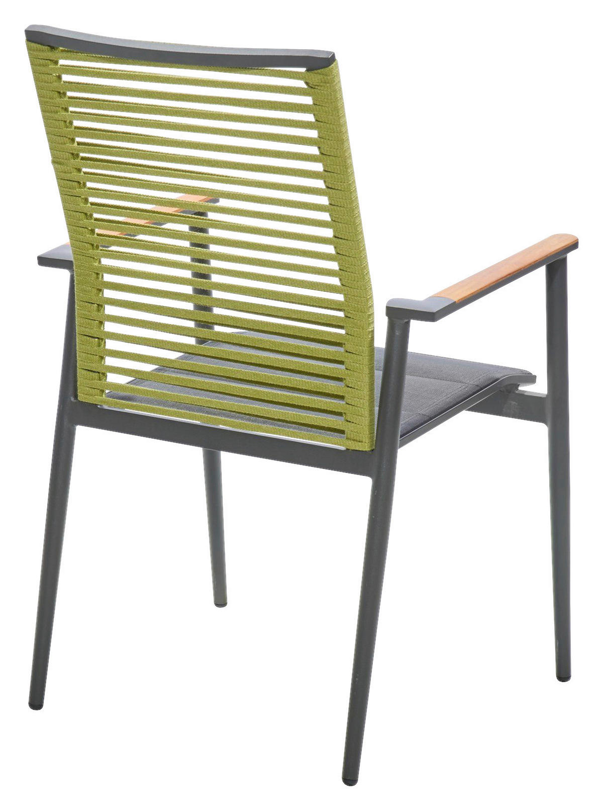 STAPELSESSEL Aluminium Anthrazit, Grün, Schwarz  - Anthrazit/Schwarz, Design, Holz/Textil (61/94/66cm) - Musterring