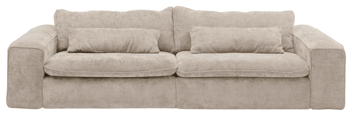 BIG SOFFA i vävt tyg greige  - greige/svart, Basics, textil/plast (300/80/118cm) - Livetastic