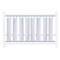 ZAŠTITNA OGRADICA ZA KREVET   - bijela, Basics, tekstil (27/56cm)