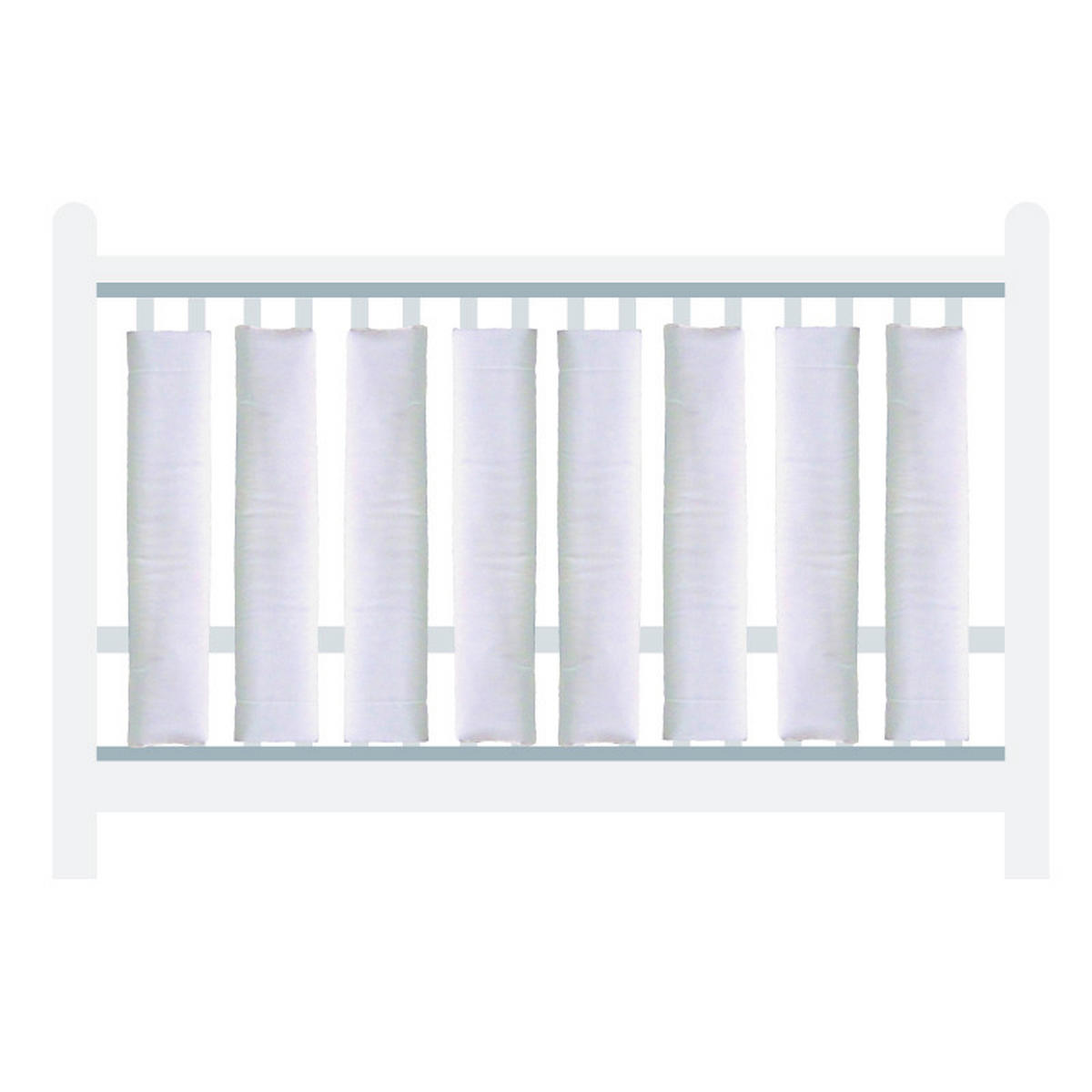 ZAŠTITNA OGRADICA ZA KREVET   - bijela, Basics, tekstil (27/56cm)