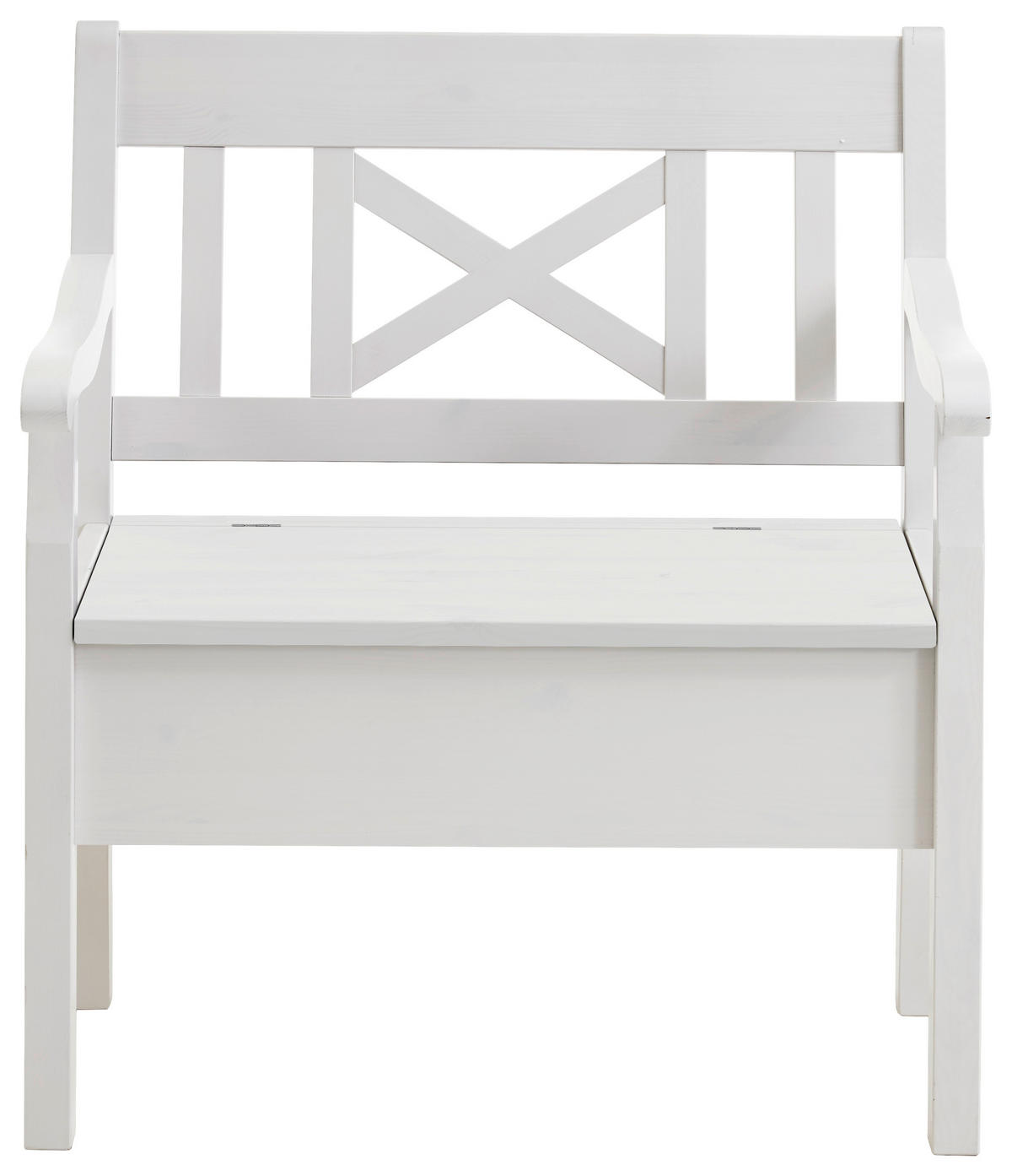 SITZBANK 84/93/58 cm Weiß Kiefer massiv  - Weiß, ROMANTIK / LANDHAUS, Holz (84/93/58cm) - Boxxx