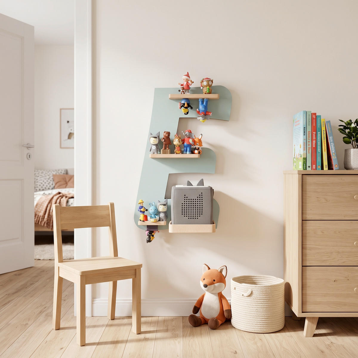KINDERREGAL  - Grün, Modern, Holzwerkstoff (32/47/19cm) - Livetastic