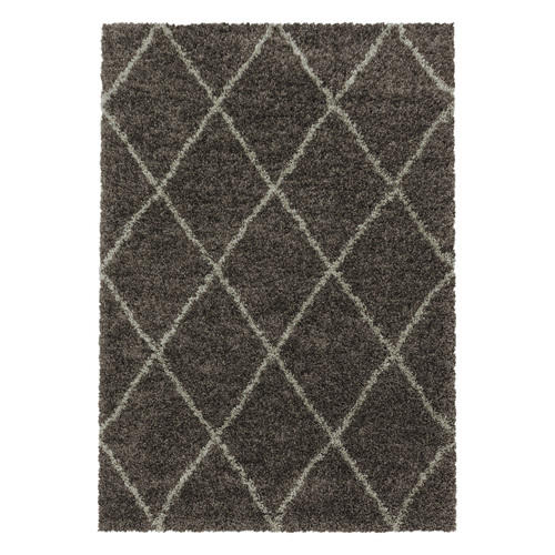 KOBEREC S VYSOKÝM VLASOM, 160/230 cm, sivohnedá - sivohnedá, Basics, textil (160/230cm) - Novel