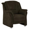 SESSEL in Mikrofaser Grün  - Beige/Alufarben, Konventionell, Textil/Metall (90/100/92cm) - Beldomo Comfort