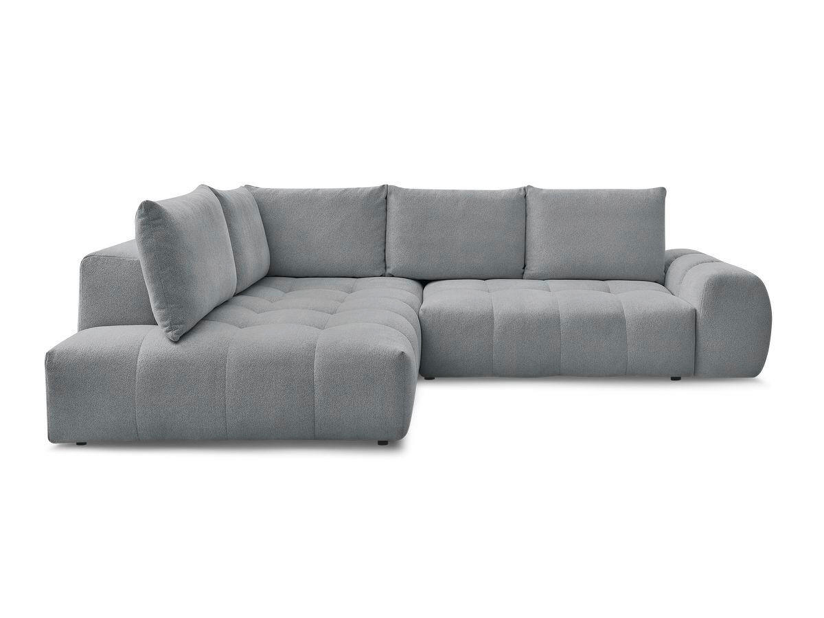 ECKSCHLAFSOFA EVEREST  mit Rücken echt, Armteil links, Armteil rechts Flachgewebe Dunkelgrau  - Dunkelgrau/Schwarz, MODERN, Kunststoff/Textil (320/212cm)