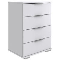 NACHTSCHRANK 52/74/38 cm  - Alufarben/Weiß, Design, Holzwerkstoff/Kunststoff (52/74/38cm) - Livetastic