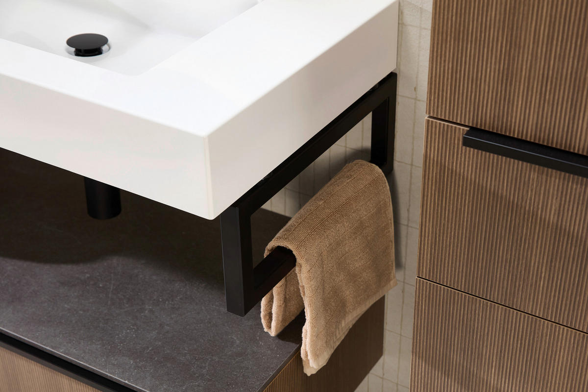 DOPPELWASCHBECKEN 169/11,7/50 cm  - Weiß, KONVENTIONELL, Stein (169/11,7/50cm) - Dieter Knoll