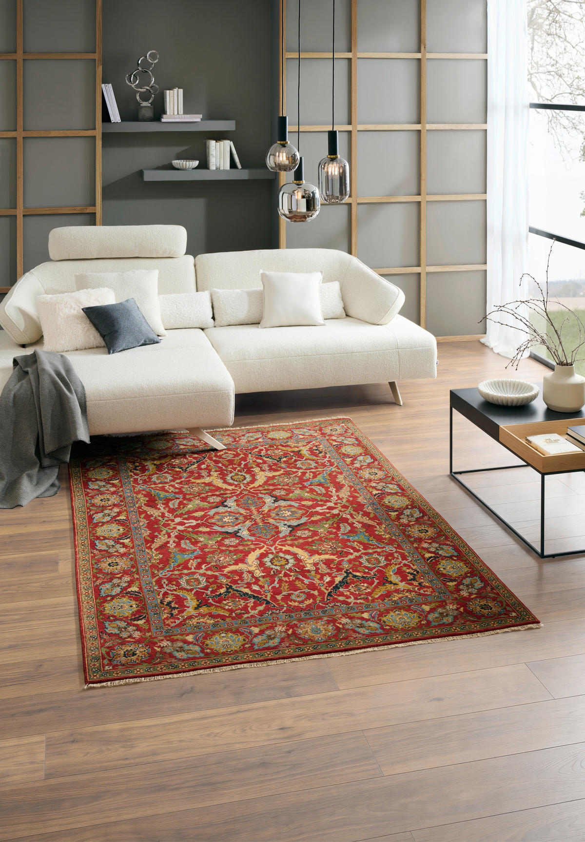 ORIENTTEPPICH  Wohnzimmer 170/240 cm Kashan History Rot rechteckig  - Rot, LIFESTYLE, Textil (170/240cm) - Cazaris
