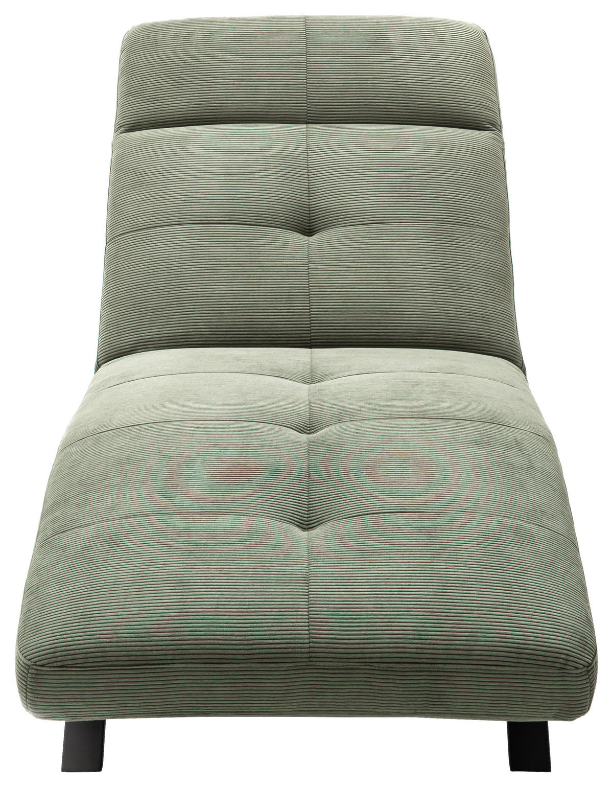 RELAXLIEGE in Cord Olivgrün  - Schwarz/Olivgrün, Design, Textil/Metall (80/54-113/158-198cm) - Pure Home Lifestyle