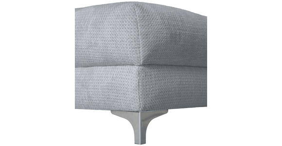 ECKSOFA Silberfarben Chenille - Chromfarben/Silberfarben, KONVENTIONELL, Textil/Metall (227/329cm) - Carryhome