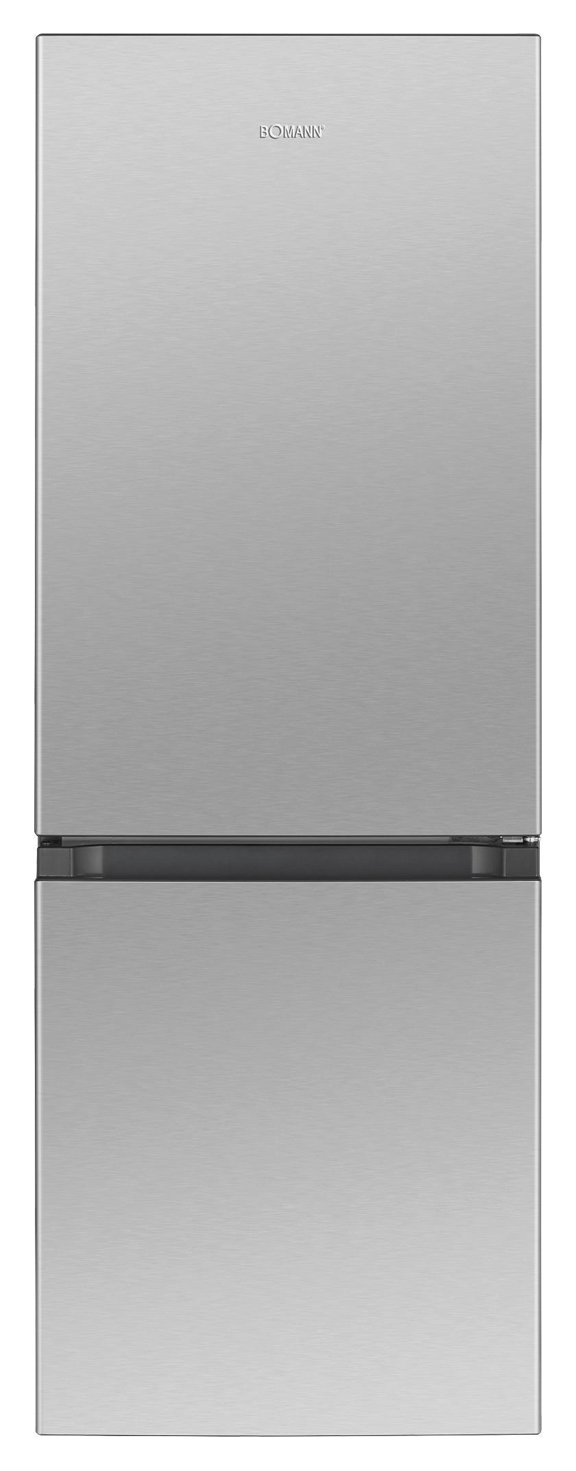 KÜHL-GEFRIER-KOMBINATION 49,5/143/56,2 cm KG 320.2  - Edelstahlfarben, Basics, Kunststoff/Metall (49,5/143/56,2cm) - Bomann