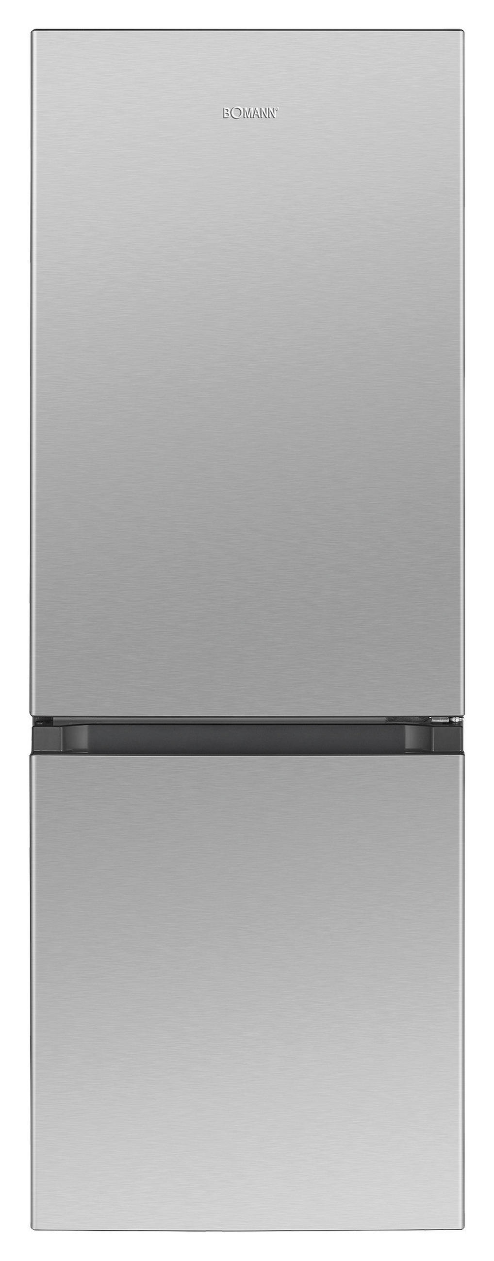 KÜHL-GEFRIER-KOMBINATION 49,5/143/56,2 cm KG 320.2  - Edelstahlfarben, Basics, Kunststoff/Metall (49,5/143/56,2cm) - Bomann