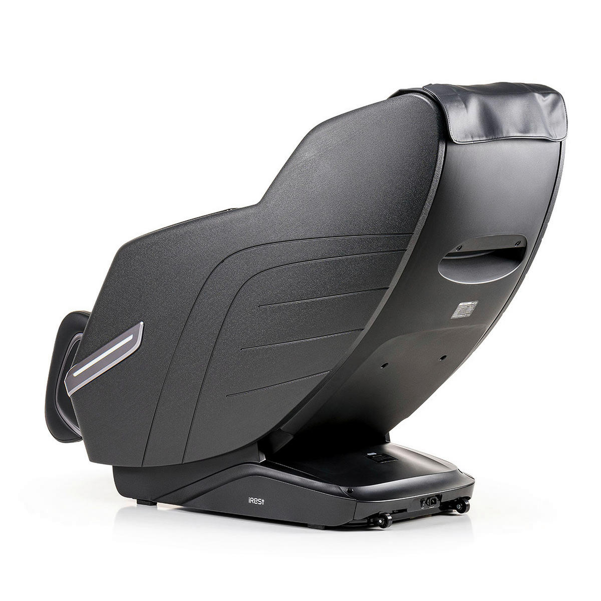 MASSAGESESSEL  mit Lederlook Schwarz integrierte Lautsprecher, Relaxfunktion, Liegefunktion, Netzbetrieb, Massagefunktion, Herz-Waage-Funktion, abwischbar, Bluetooth-Lautsprecher, Rückenlehne in S-Form  - Schwarz, KONVENTIONELL, Kunststoff/Textil (76/115/155-168cm) - Welnova