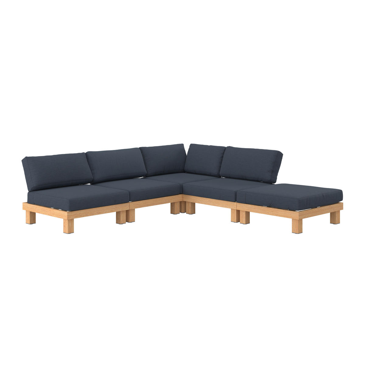 LOUNGEGARNITUR Aluminium  - Naturfarben/Grau, MODERN, Kunststoff/Textil (237/135cm) - Ambia Garden