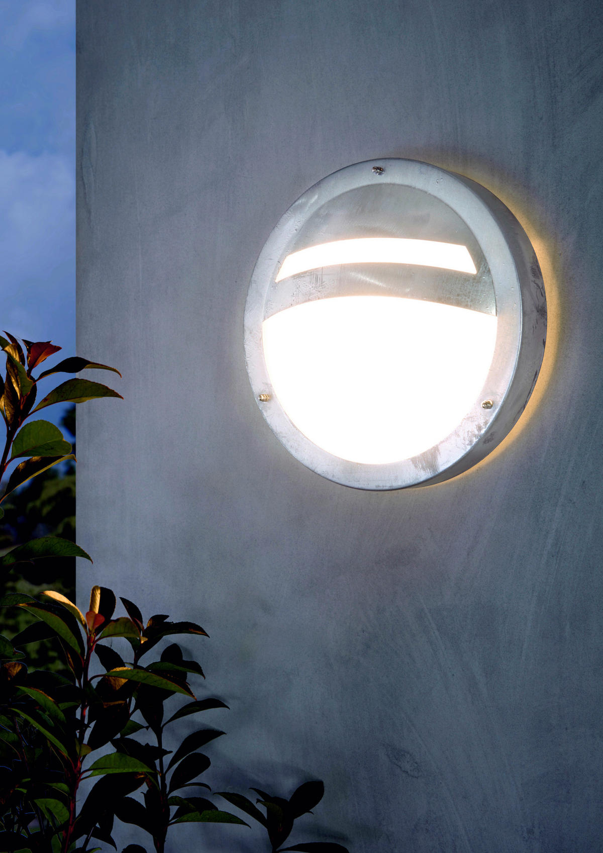 AUßENDECKENLEUCHTE 28,5/10 cm   - Weiß, Design, Glas/Metall (28,5/10cm) - Eglo