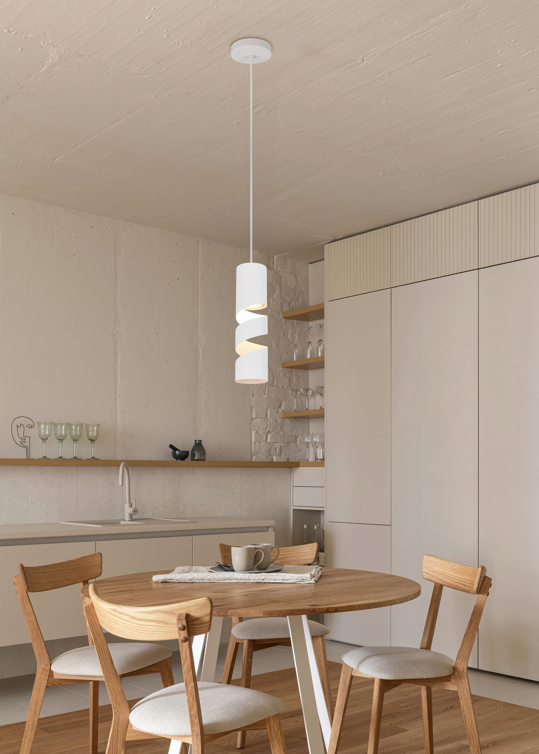 PENDELLEUCHTE 12/150 cm   - Weiß, Design, Metall (12/150cm) - Trio Leuchten
