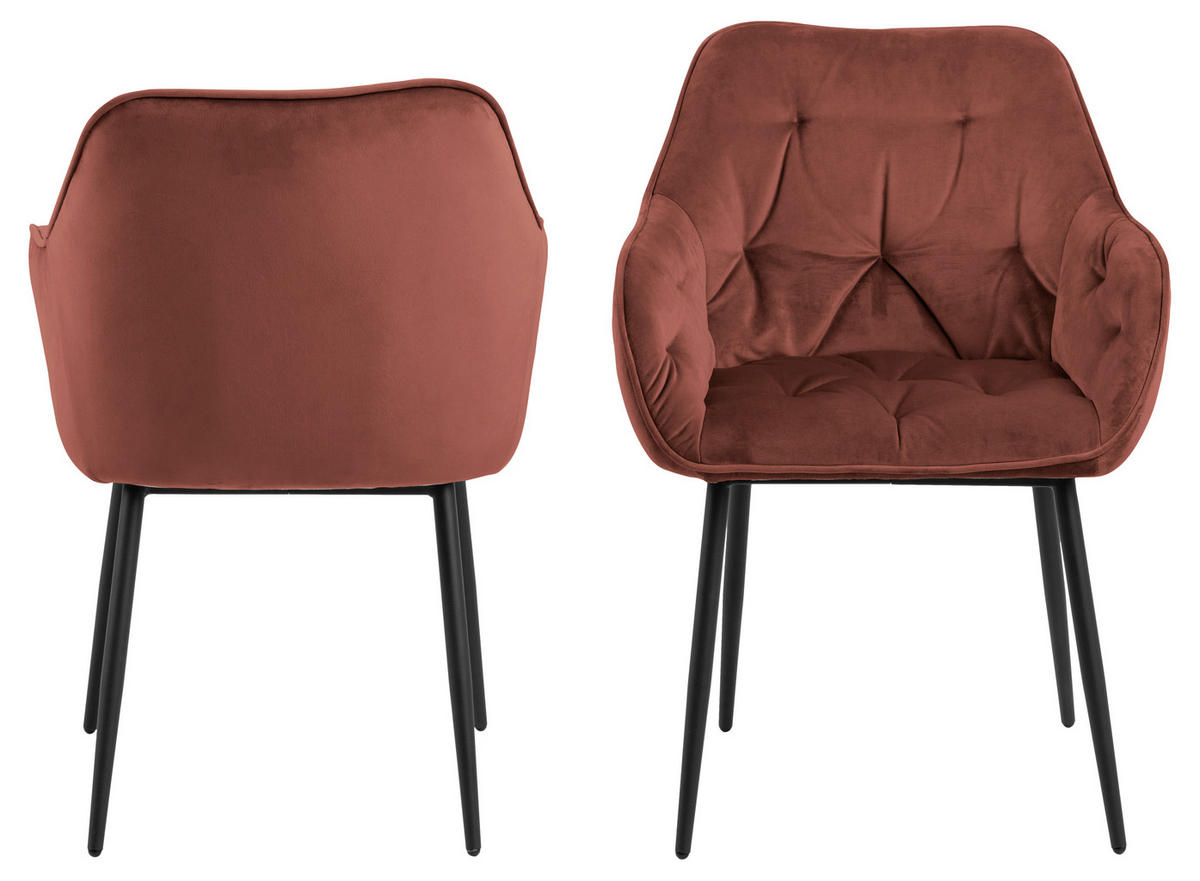 NASLANJAČ, kovina, tekstil barve korale, črna  - barve korale/črna, Trend, kovina/tekstil (58/83/55cm) - Livetastic