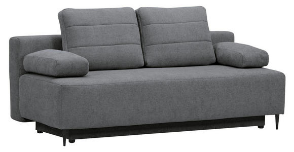SCHLAFSOFA Flachgewebe Dunkelgrau  - Dunkelgrau/Schwarz, KONVENTIONELL, Textil/Metall (197/75/100cm) - Carryhome