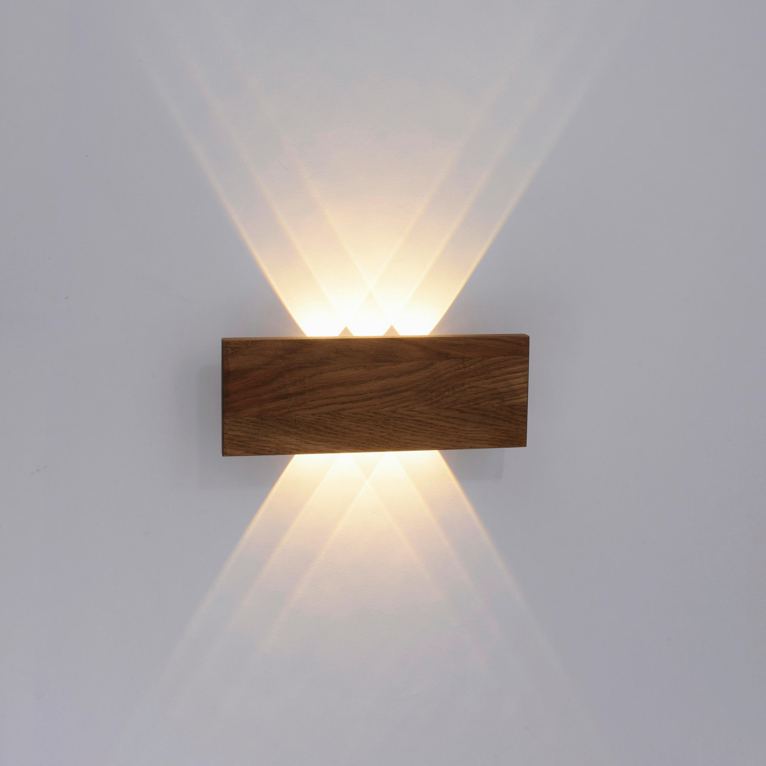 NÁSTĚNNÉ LED SVÍTIDLO, 32/6/12 cm - přírodní barvy, Lifestyle, dřevo/plast (32/6/12cm)