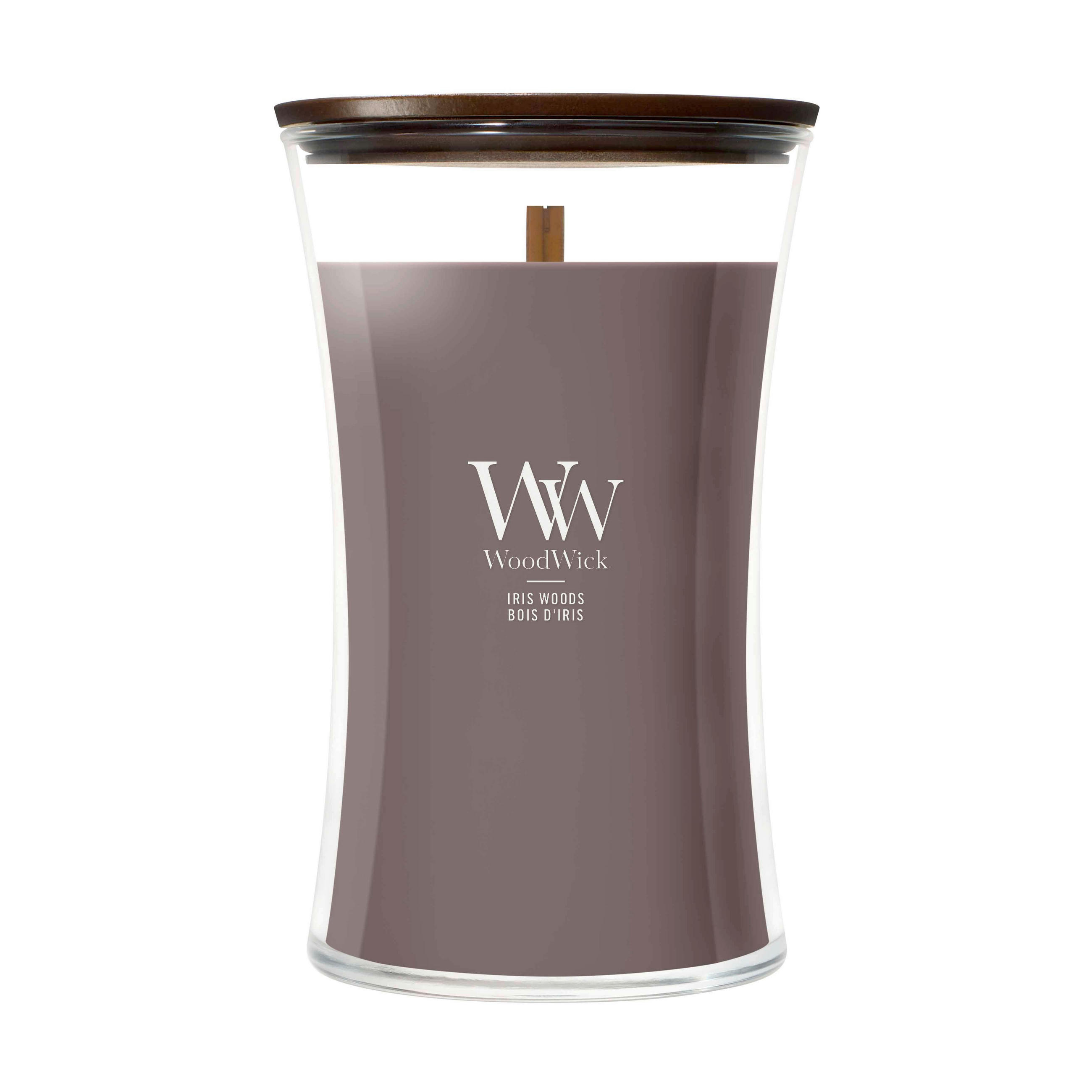 MIRISNA SVEĆA  plava  - plava, Osnovno, staklo/drvo (10/18/10cm) - WoodWick