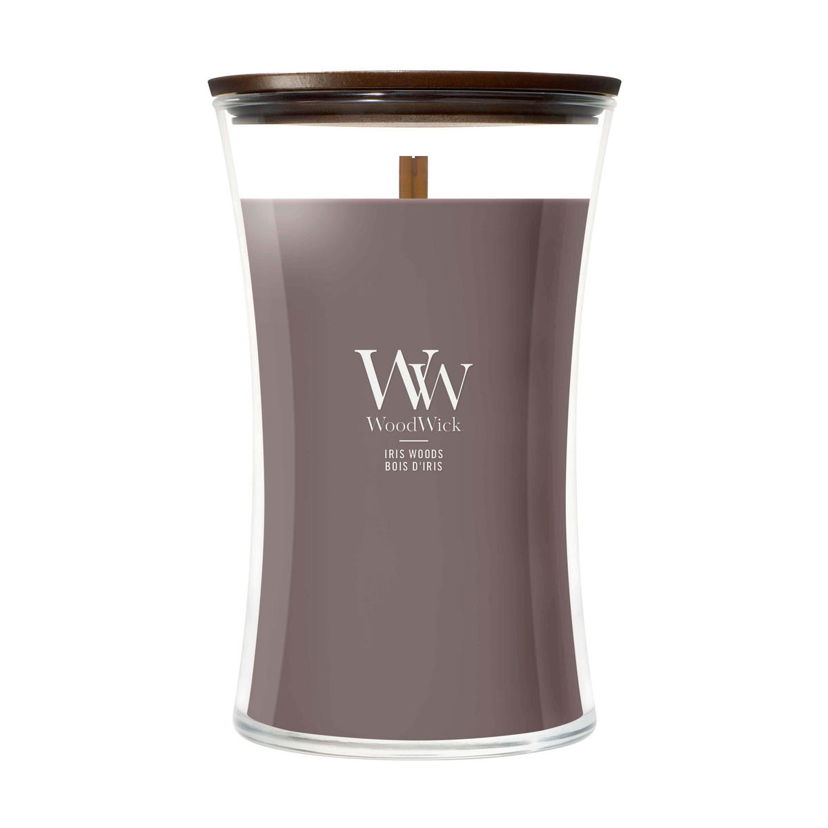 MIRISNA SVEĆA  plava  - plava, Osnovno, staklo/drvo (10/18/10cm) - WoodWick