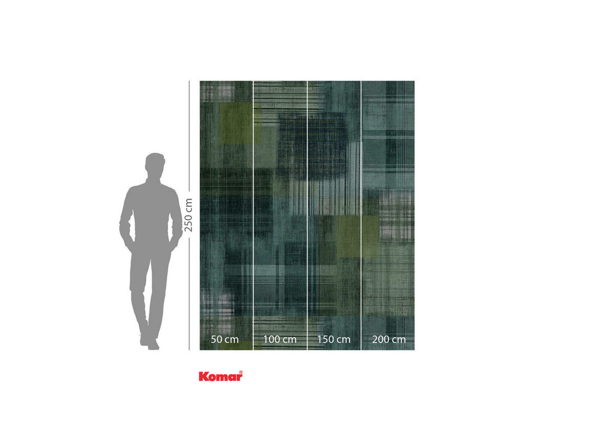 NON WOVEN-TAPET 200/250 cm  - grön/blå, Basics (200/250cm) - Komar